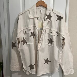 Elan White Star Jacket Size M. NWT